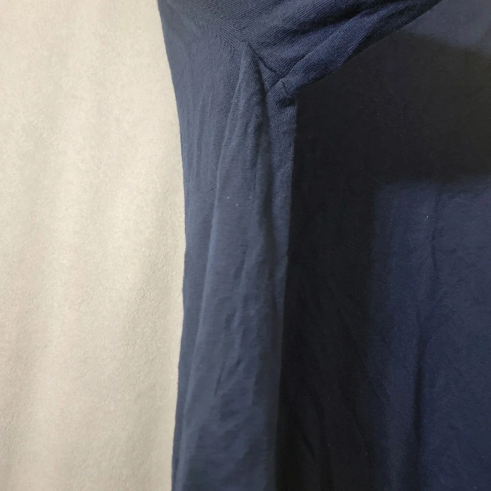 J.‎ Crew Merino Wool Light Sweater Size XL Navy Blue Preppy Quiet Luxury Casual